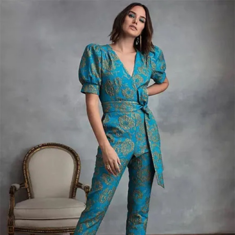 Kate Hudson Happy x Nature Jacquard Jumpsuit